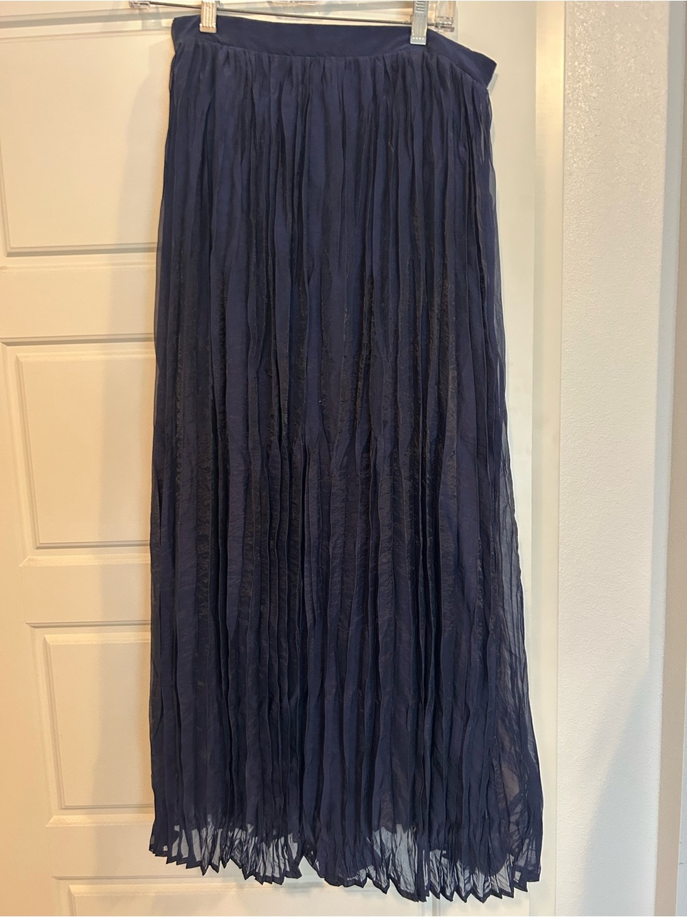 Baltic Born Navy Pleated Maxi Skirt